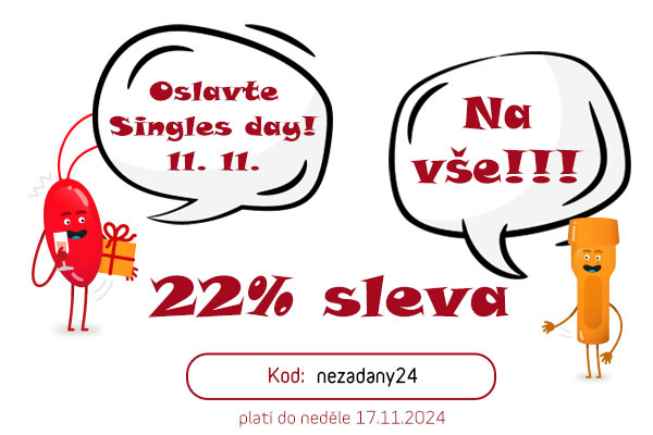 Singles day 11.listopadu: Oslavte svobodu s 22% slevou na vše!